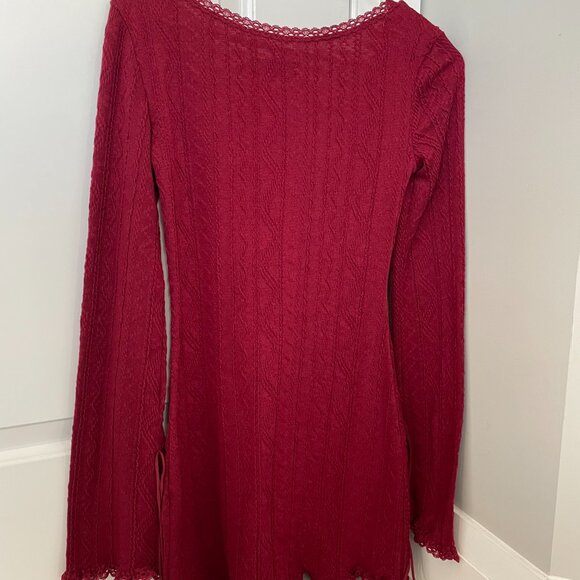 Edikted Krista Lacey Knit Mini Dress - Picture 2 of 3